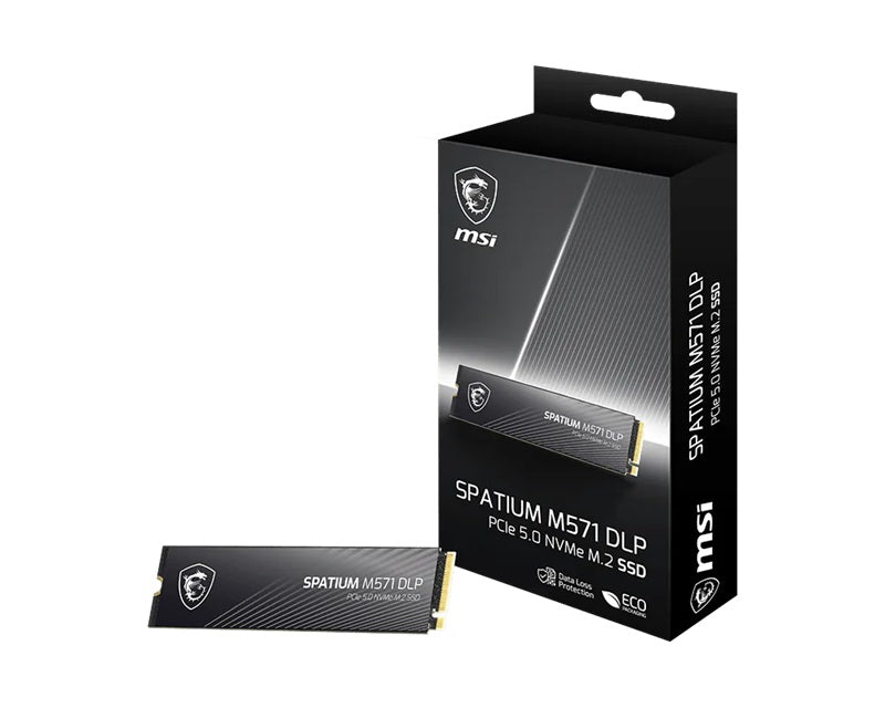 MSI SPATIUM M571 DLP PCIe 5.0 NVMe M.2 4TB, PCIe 5.0x4, NVMe 2.0, M.2 2280, Phison E28, 14500/11000MB/s, 2600K IOPS, 2800TBW, 5yr wty SPATIUM M571 DLP PCIe 5.0 NVMe M.2 4TB