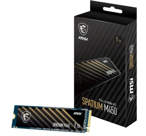 MSI SPATIUM M480 PRO PCIe 4.0 NVMe M.2 1TB SSD, 1GB DDR4, Sequential Read up to 7400MB/s, Sequential Write up to 6000MB/s, 700 TBW, 5 Year Warranty SPATIUM M480 PRO PCIe 4.0 NVMe M.2 1TB