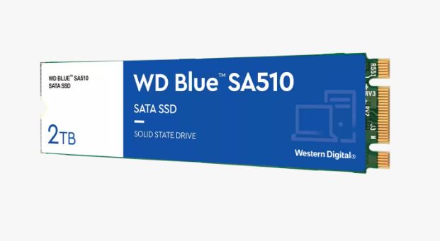 Western Digital WDS200T3B0B WD Blue SA510 SATA SSD 2TB M.2 2280 5-Year Limited Warranty WDS200T3B0B-00C7C0
