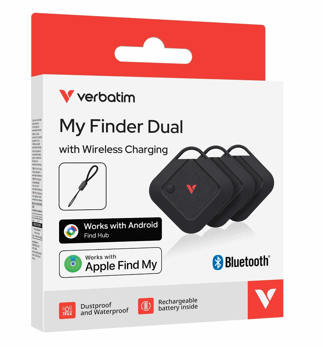 Verbatim My Finder Dual Channel Wireless Charging 3 Pack - Black 30210