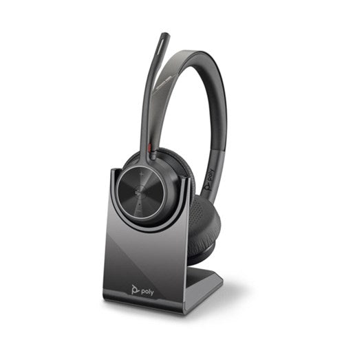 HP POLY VOYAGER 4320 MICROSOFT TE AMS CERTIFIED HEADSET BT700 D ONGLE CHARGING STAND 77Z00AA