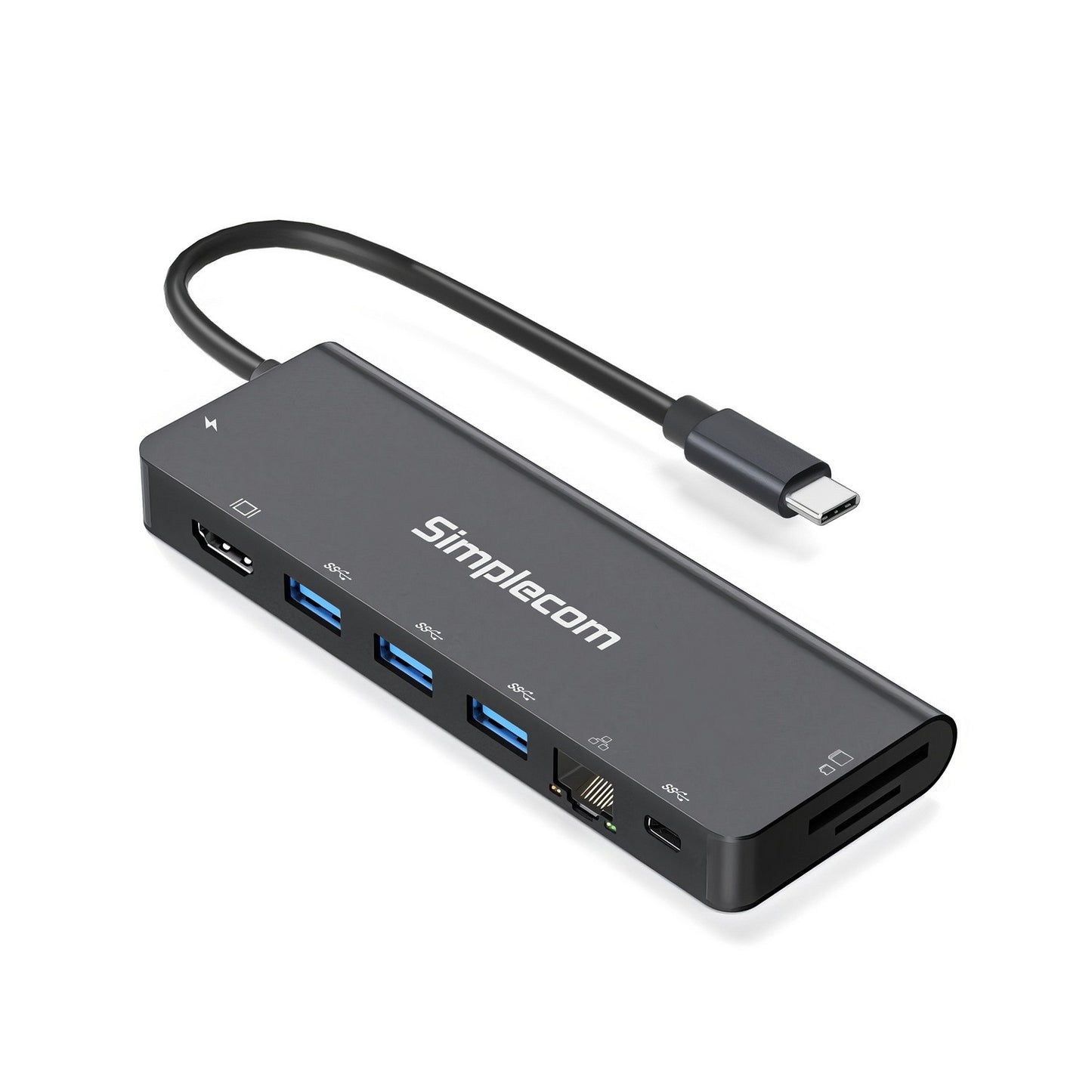Simplecom CHT590 USB-C SuperSpeed 9-in-1 Multiport Docking Station HDMI 2.0 CHT590