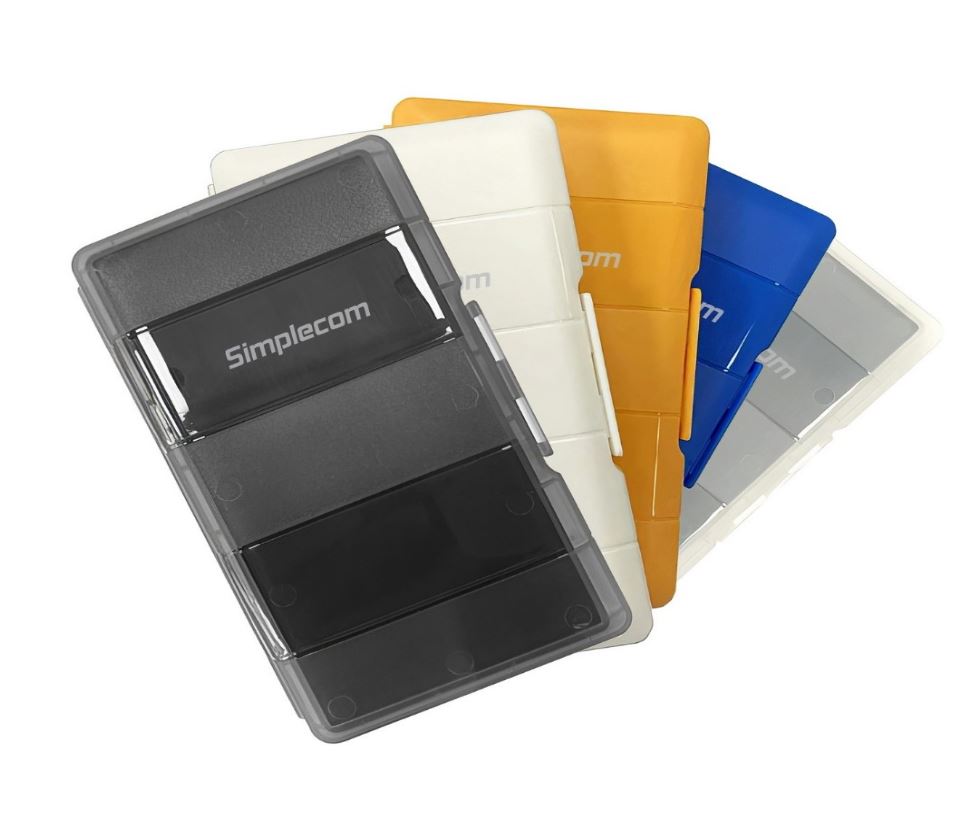 Simplecom MA024 M.2 SSD 4-Slot Protective Storage Case Holder Organizer for 4x M.2 2280 SSD Mixed colour MA024