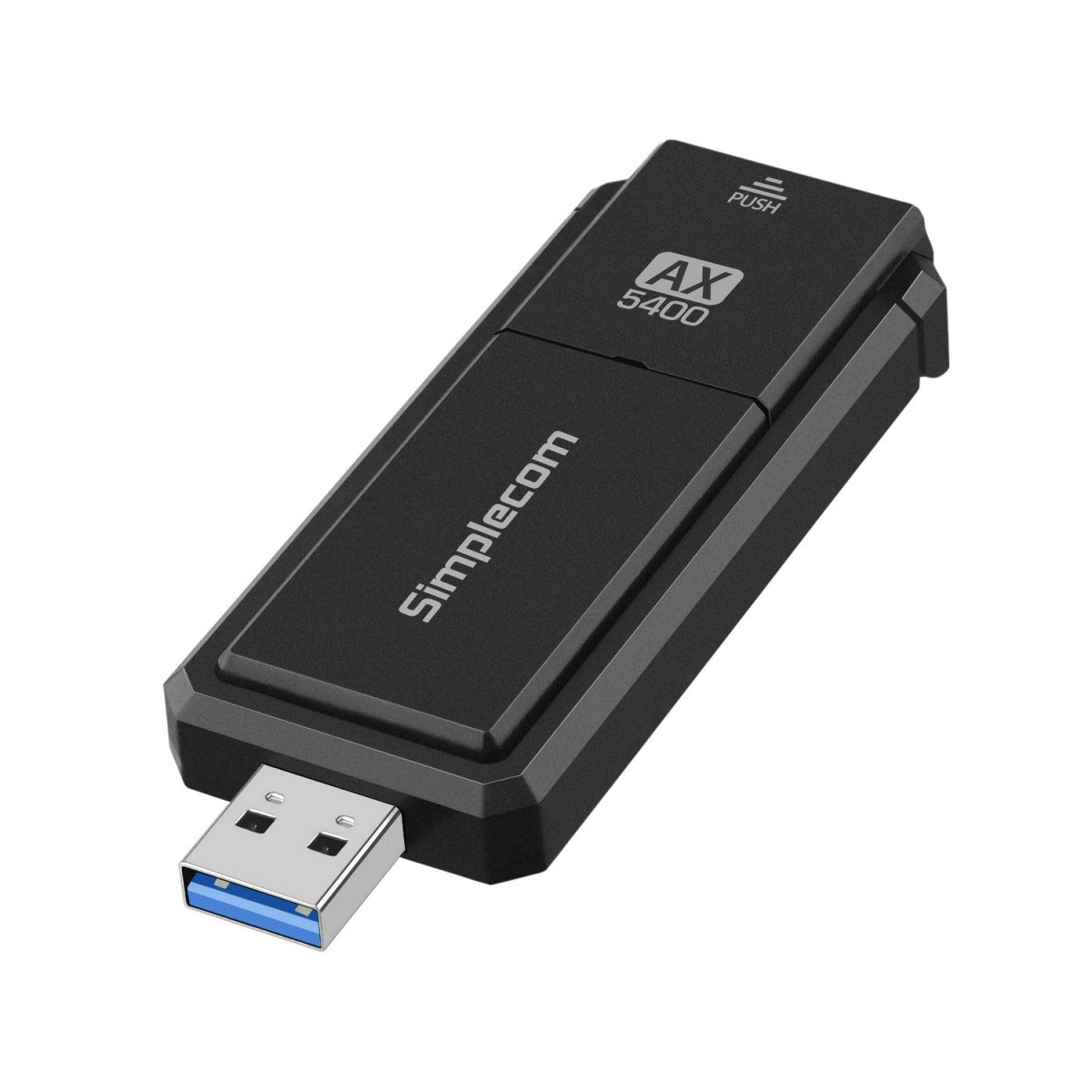 Simplecom NW812v2 AX5400 Tri-Band WiFi 6E USB Adapter, USB 3.2, AX5400, 2.4/5/6GHz, up to 2402Mbps, MU-MIMO, OFDMA, WPA3, foldable antenna NW812V2