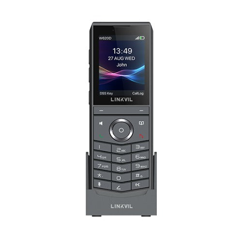 Fanvil Linkvil W620D Portable DECT Phone, built-in Bluetooth 5.0, rechargeable 3000mAh battery, up to 13 hours of talk time, HD Voice, Noise Reduction W620D