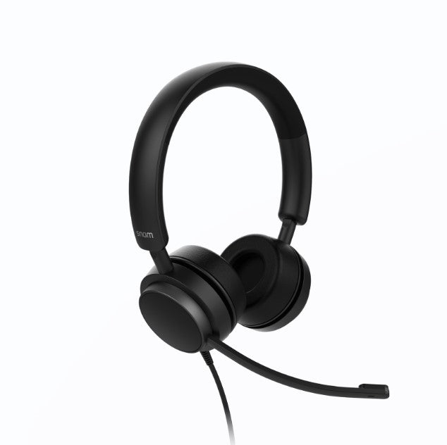 SNOM A310D Corded Headset Duo, Full band audio, High wearing comfort, Lightweight construction, Perfect noise shielding from the surroundings 00004626