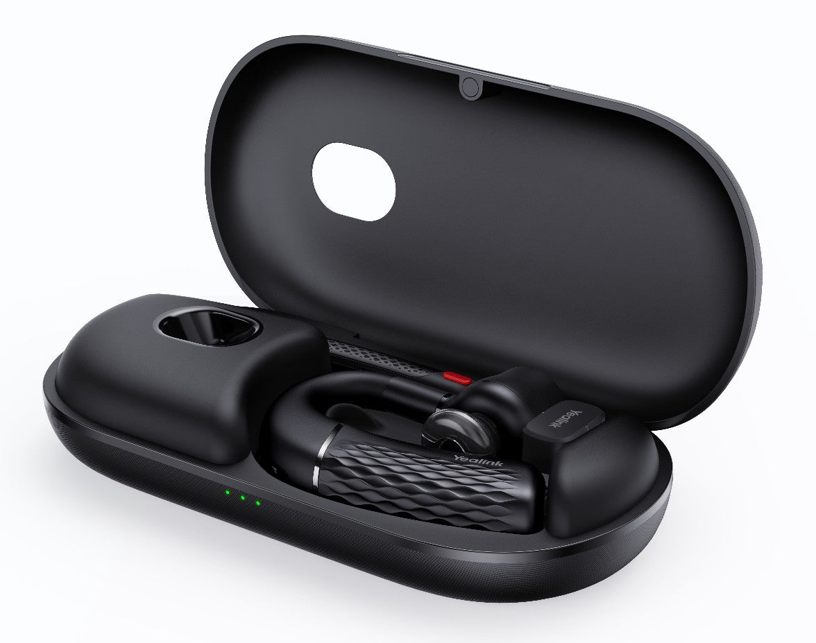 Yealink BH71 Pro USB-C&A Bluetooth Wireless Mono Headset, Carrying Case w/ Built-In Battery (+20hrs), USB-C to USB-A Cable, 10H Talk Time BH71-PRO-CA