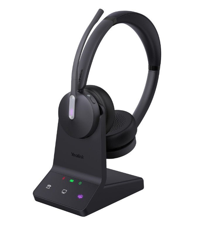 Yealink WH64 Dual Teams DECT Wireless Headset, DECT & Bluetooth Wireless, Busylight, 3-Mic Noise Cancellation, Charging Stands, Carrying Bag WH64-D-MS