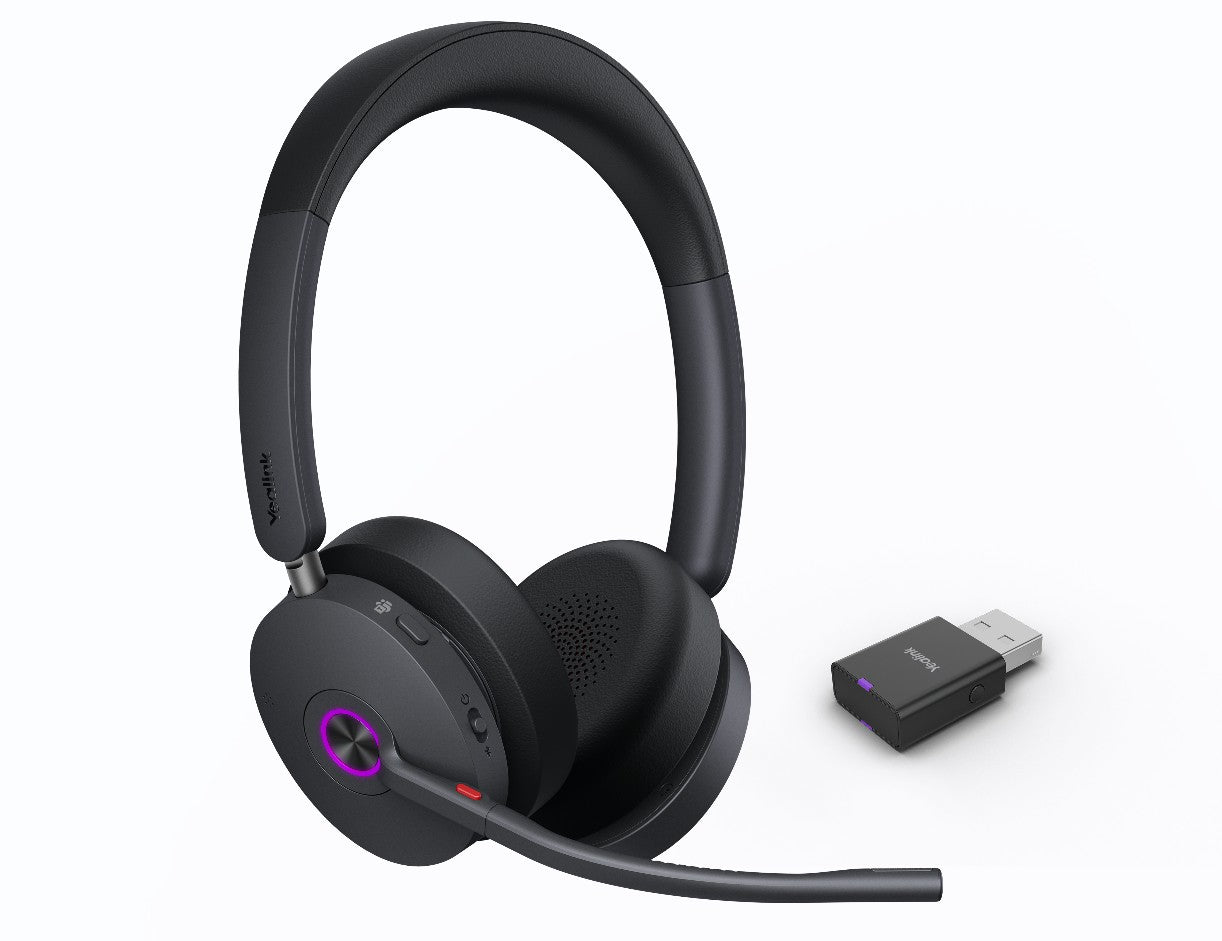 Yealink WH68 Hybrid Dual Teams DECT & Bluetooth Hybrid Wireless Technology, 4-Mic Hybrid ANC, 4-Mic Noise Cancellation, All-Day-Wearing Comfort WDD6 WH68-H-MS