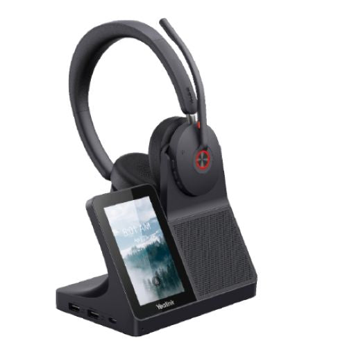 Yealink WH68 DECT + Bluetooth dual-mode, USB-A, USB-C, wireless headset workstation, noise-cancelling headset, touchscreen hub - speakerphone WH68-Workstation