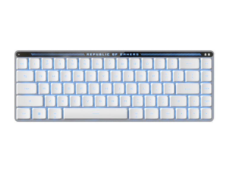 ASUS ROG Falchion RX Blue Low Profile Wireless Gaming Keyboard, Tri-mode Connection, ROG Omni Receiver, Intuitive control ROG FALCHION RX LOW PROFILE BLUE SWITCH