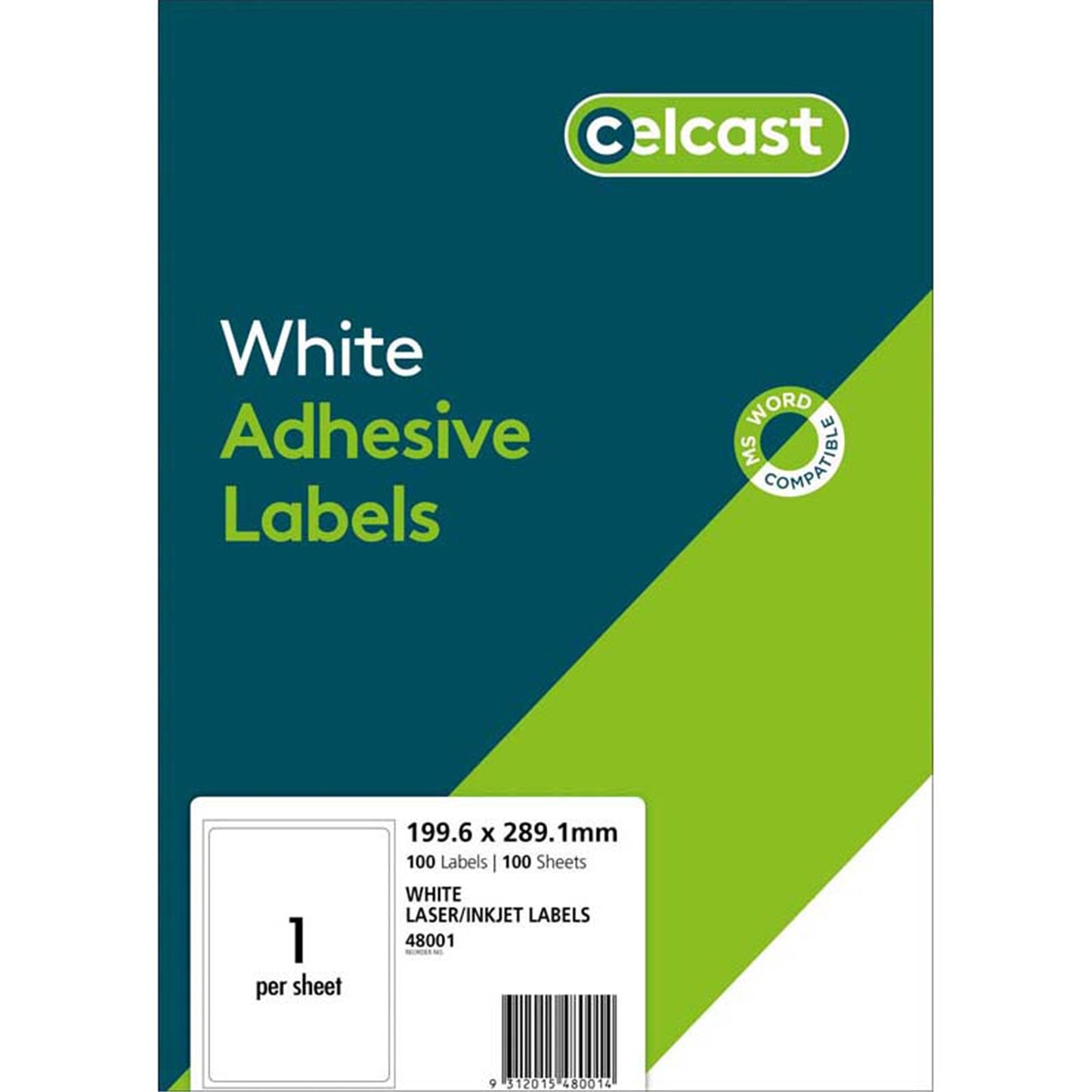 Avery Celcast 1UP Labels Pk100 - 48001