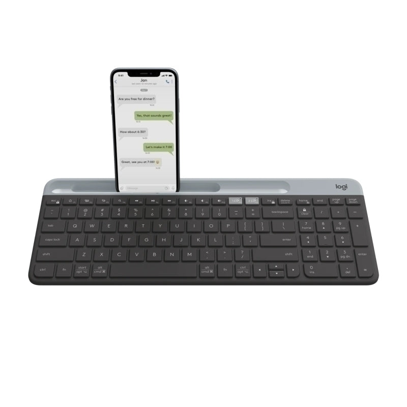 Logitech K580 Slim Multi-Device Wireless Keyboard (Graphite) - 920-009210