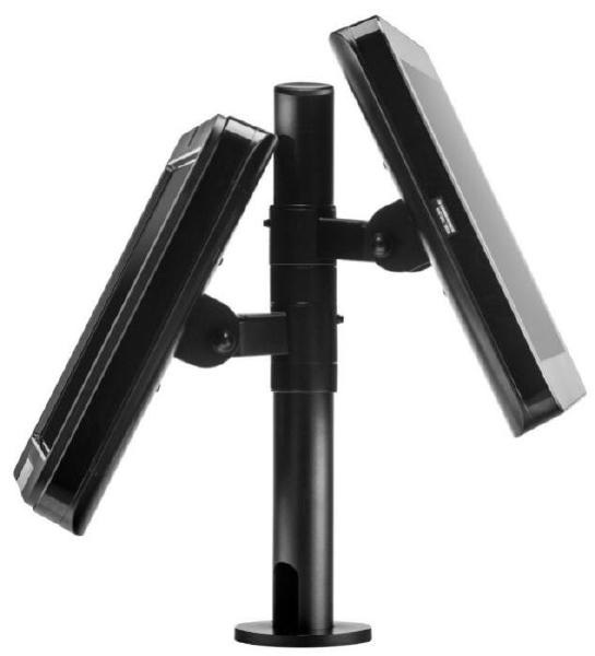 Atdec APAS-2-HS-P400 POS 400mm Pole with Two Display Heads, Max load: 10kg Per Display. VESA up to 100x100. 10 Year Warranty. APAS-2-HS-P400
