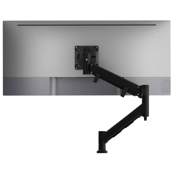 Atdec AWMS-HXB Heavy Duty Dynamic Monitor Arm. Min-Max Load: 6-16kg (flat), 6-12kg (curved), H/Duty F-Clamp Desk Fixing, VESA up to 100x100. Black AWMS-HXB-H-B