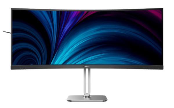 Philips 34B2U5600C 34" 21:9 WQHD 3440 x 1440, VA LCD Business Curved Monitor, 4ms, HDMI DP, USB-C Docking, RJ45, Height, Speakers, Swivel, Tilt 34B2U5600C