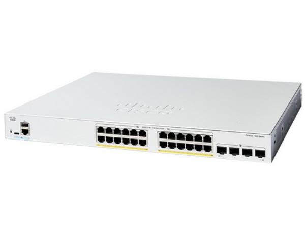 Cisco Catalyst 1200, 24-Port Managed Switch with 24 Gigabit Ethernet PoE+ with 375W Power Budget and 4 SFP Ports C1200-24FP-4G