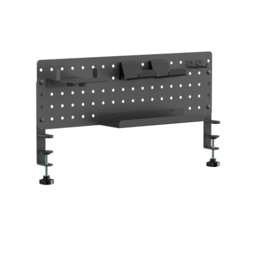 Brateck GMPB-05-02-B Clamp-on desk Pegboard Organizer with Storage Kits (Black) GMPB-05-02-B