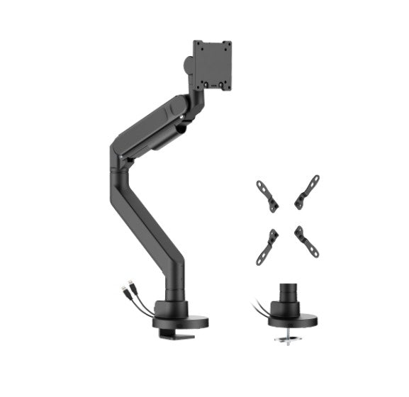 Brateck LDT92-C012UC-B FUTURE-PROOF HEAVY-DUTY GAS SPRING MONITOR ARM WITH USB PORTS LDT92-C012UC-B