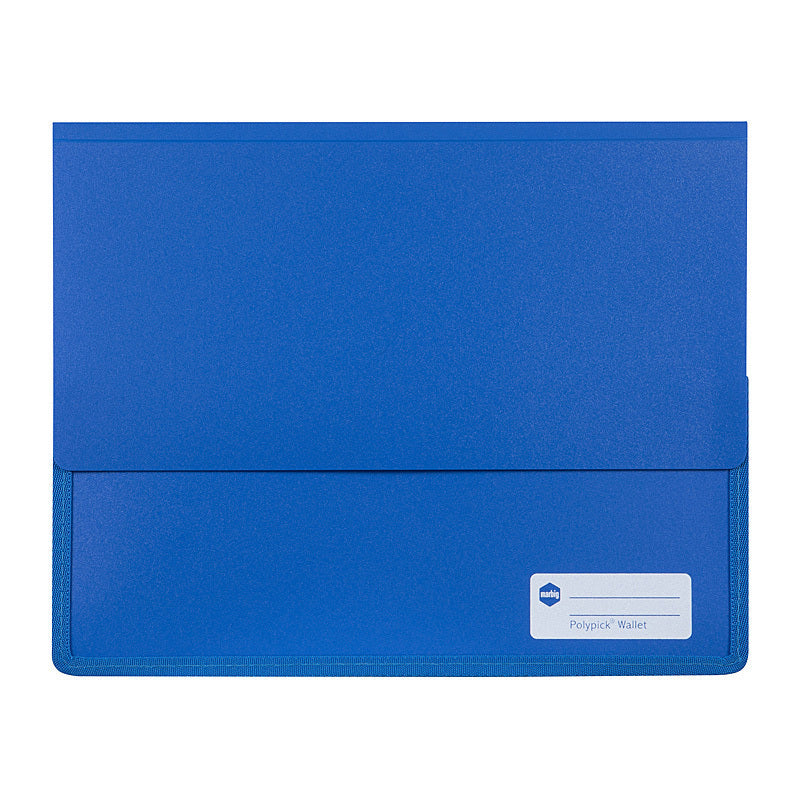 Marbig Polypick A4 Heavy Duty Document Wallet Blue - 2011501