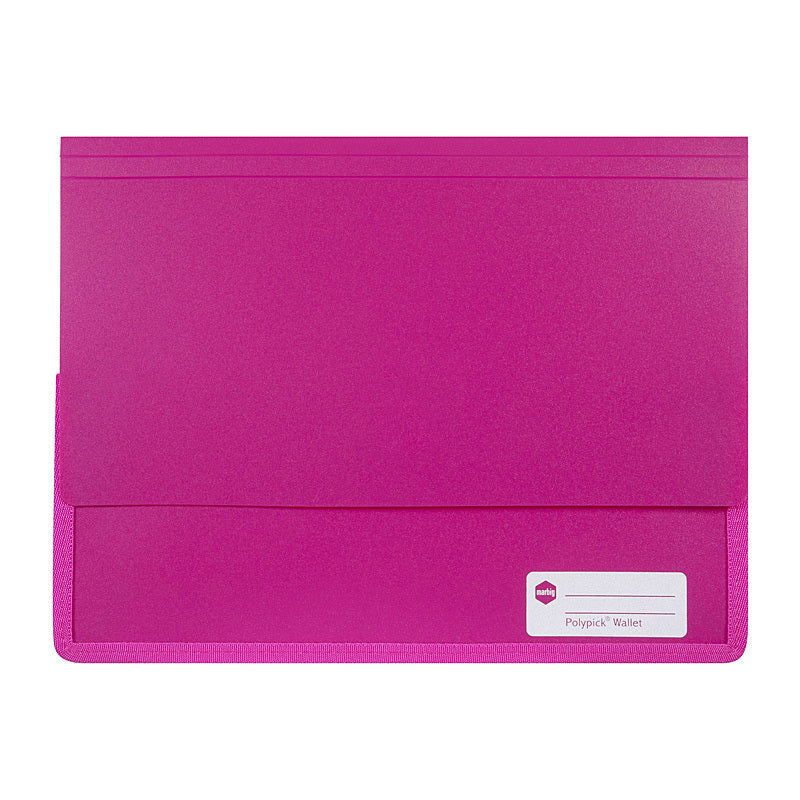 Marbig Polypick A4 Heavy Duty Document Wallet Pink - 2011509