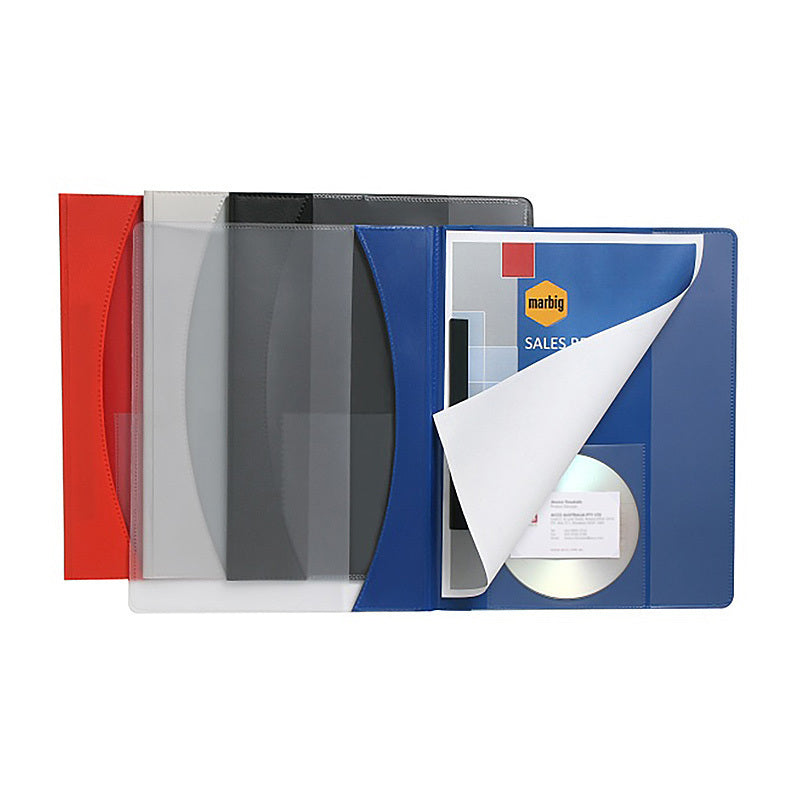 Marbig Flat Files W/ Insert Cover A4 Premier Red - 2054003