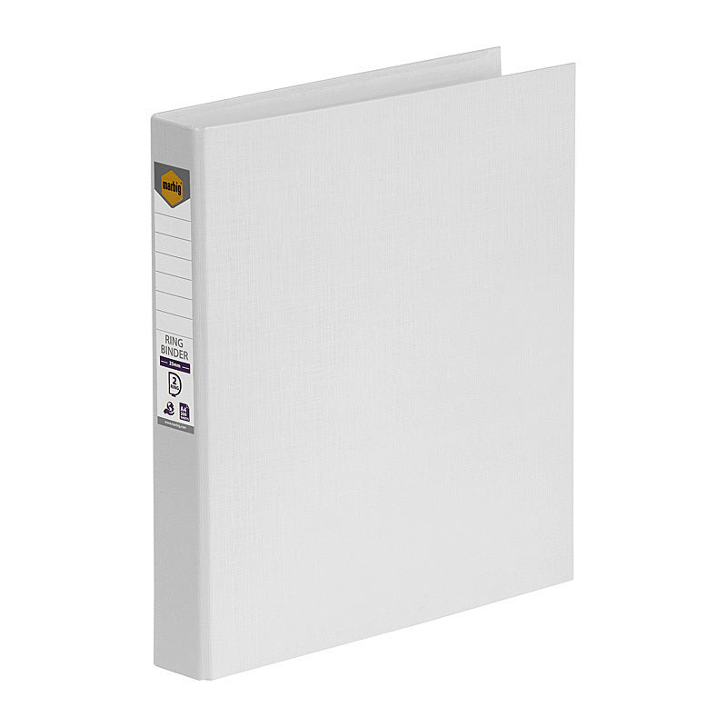 Marbig Ring Binder A4 25mm 2D Pe White - 5022108