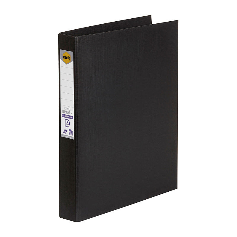 Marbig Ring Binder A4 25mm 4D Pe Black - 5024102