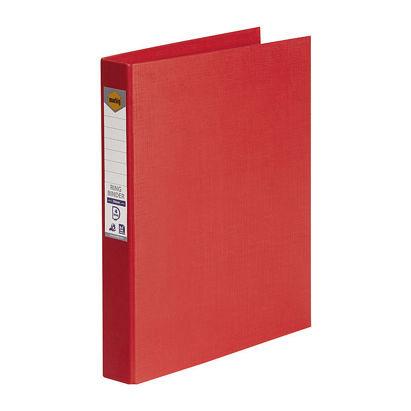 Marbig Ring Binder A4 25mm 4D Pe Red - 5024103
