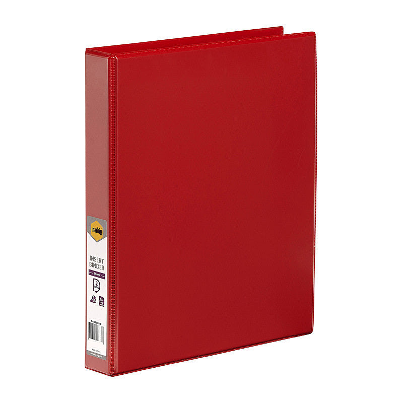 Marbig Clearview Insert Binder A4 25mm 2D Red - 5402003B