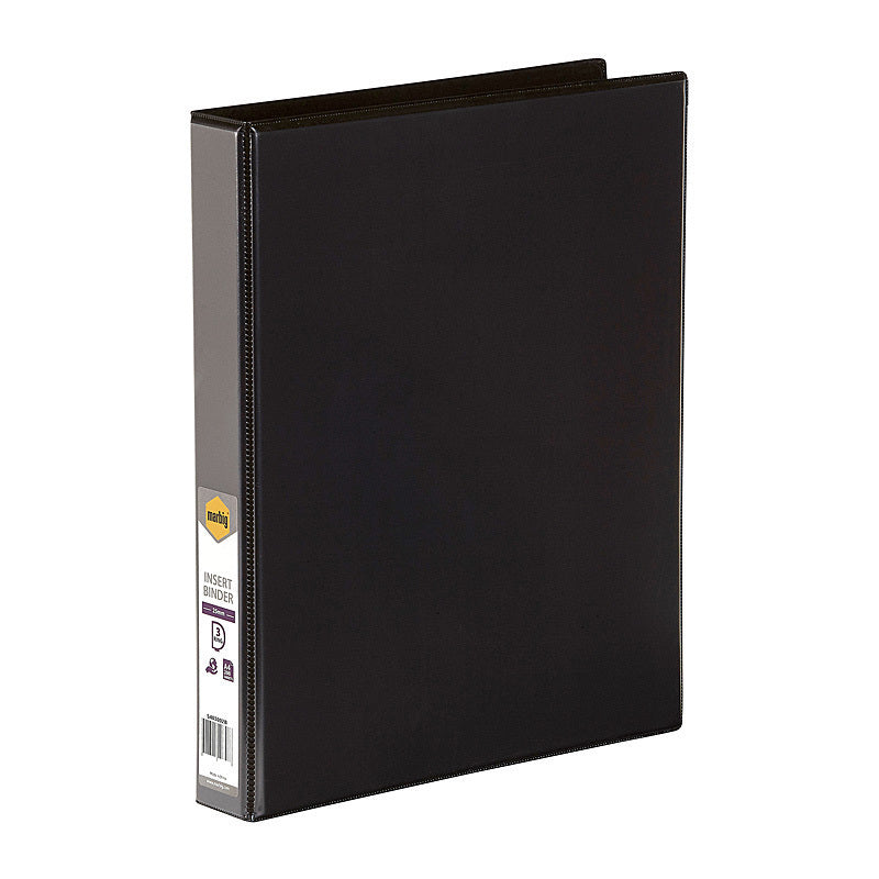 Marbig Clearview Insert Binder A4 25mm 3D Black - 5403002B