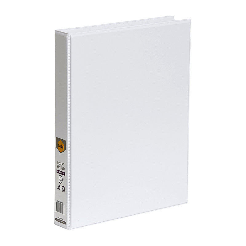Marbig Clearview Insert Binder A4 25mm 3D White - 5403008B
