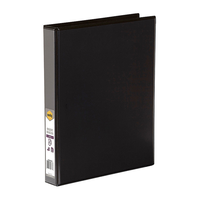 Marbig Clearview Insert Binder A4 25mm 4D Black - 5404002B