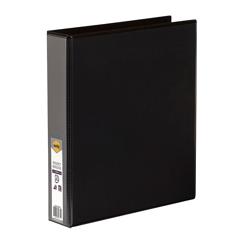 Marbig Clearview Insert Binder A4 38mm 2D Black - 5412002B