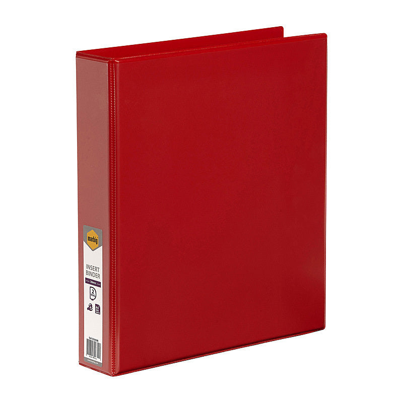 Marbig Clearview Insert Binder A4 38mm 2D Red - 5412003B