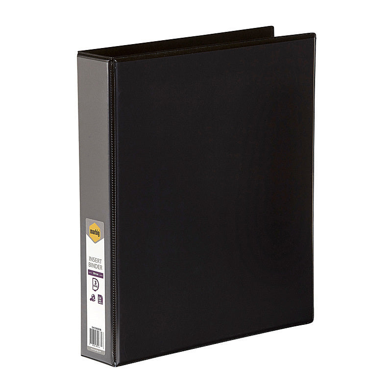 Marbig Clearview Insert Binder A4 38mm 3D Black - 5413002B