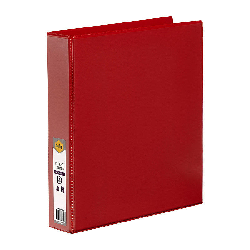 Marbig Clearview Insert Binder A4 38mm 3D Red - 5413003B