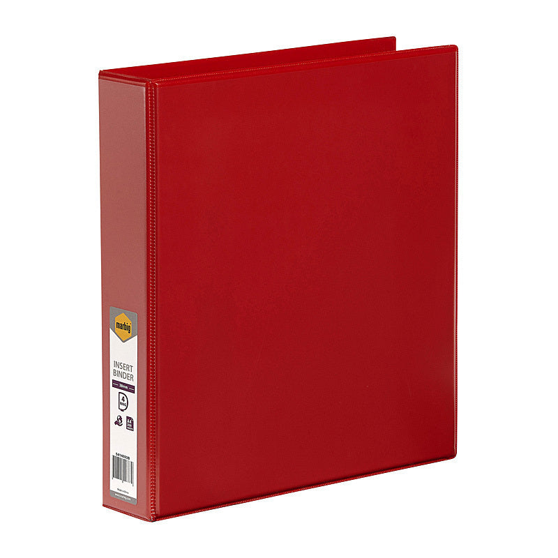 Marbig Clearview Insert Binder A4 38mm 4D Red - 5414003B