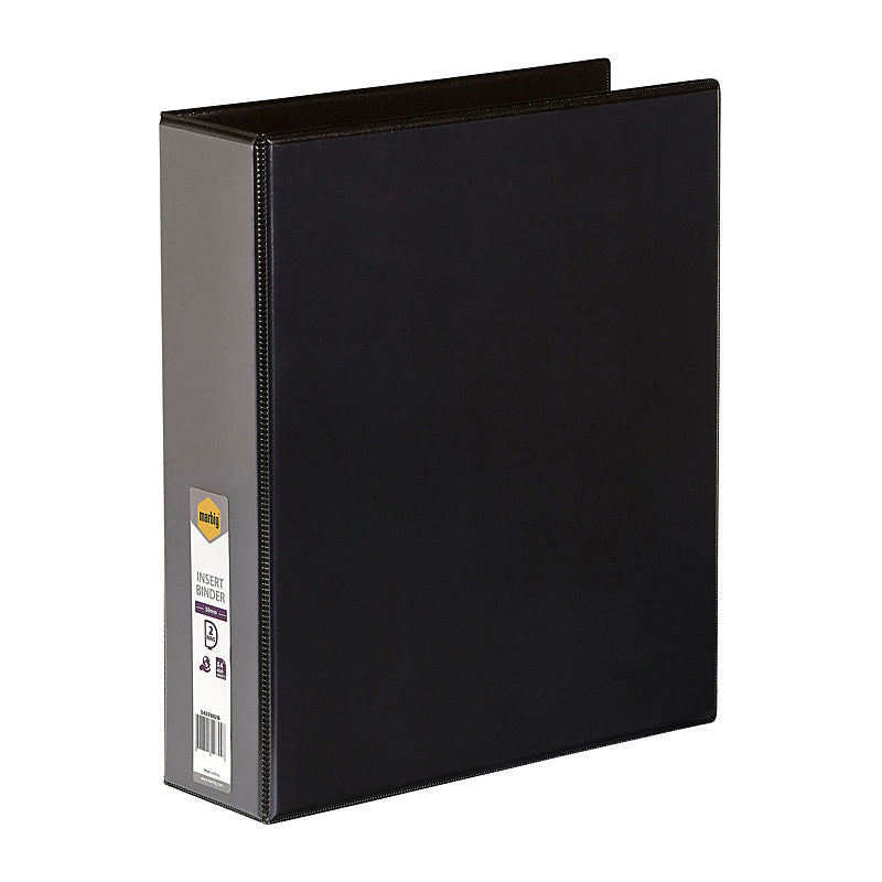 Marbig Clearview Insert Binder A4 50mm 2D Black - 5422002B