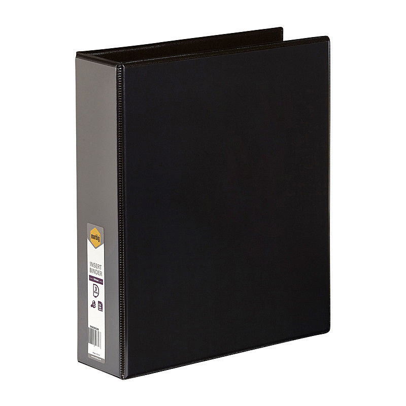 Marbig Clearview Insert Binder A4 50mm 3D Black - 5423002B