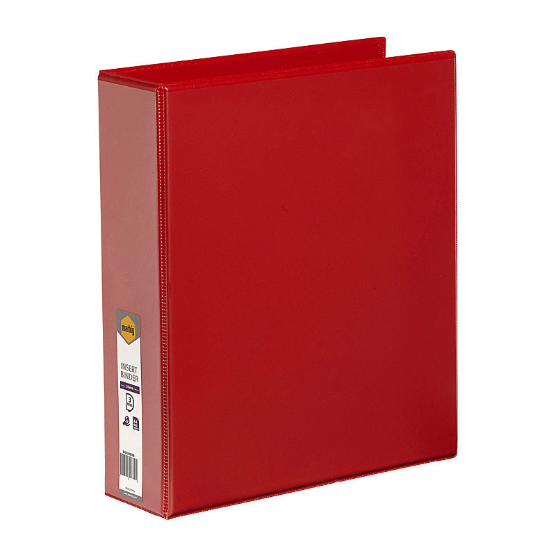 Marbig Clearview Insert Binder A4 50mm 3D Red - 5423003B
