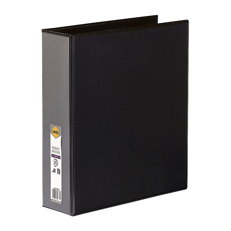 Marbig Clearview Insert Binder A4 50mm 4D Black - 5424002B
