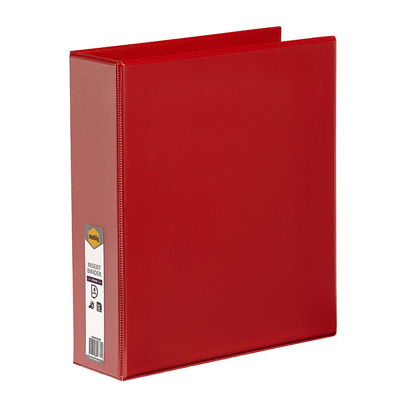 Marbig Clearview Insert Binder A4 50mm 4D Red - 5424003B
