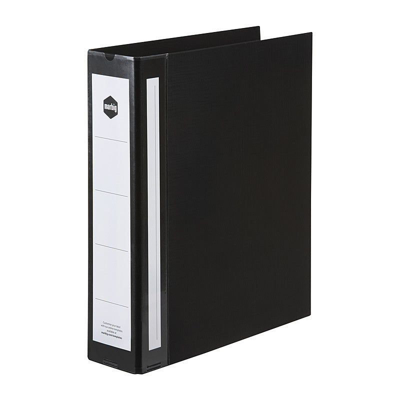 Marbig Ring Binder Deluxe A4 50mm 4D Pe Black - 5914002