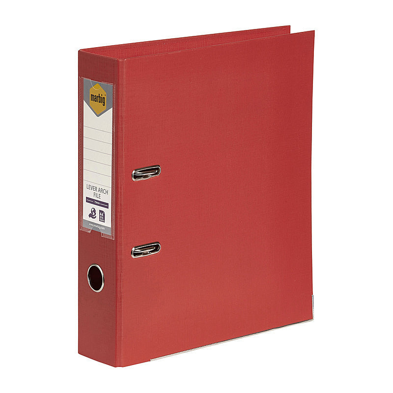 Marbig Lever Arch File A4 Pe Bright Red - 6601003