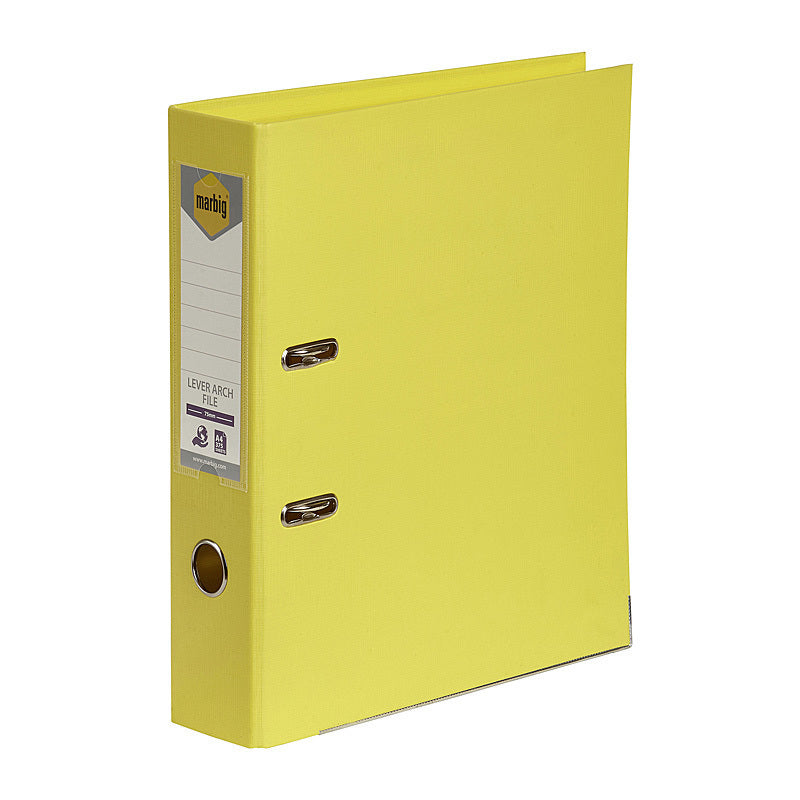 Marbig Lever Arch File A4 Pe Lemon - 6601005