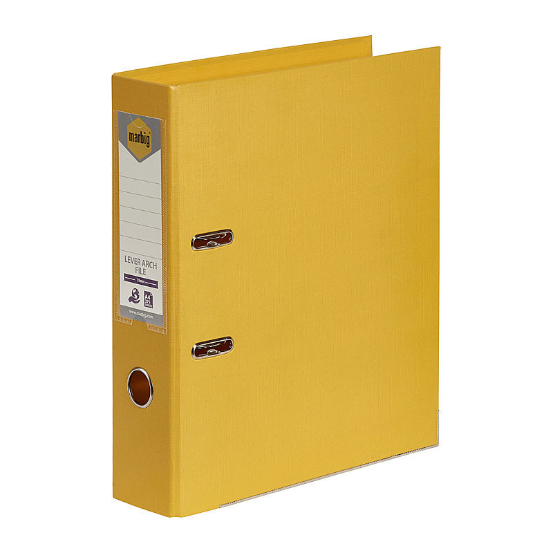 Marbig Lever Arch File A4 Pe Yellow - 6601030