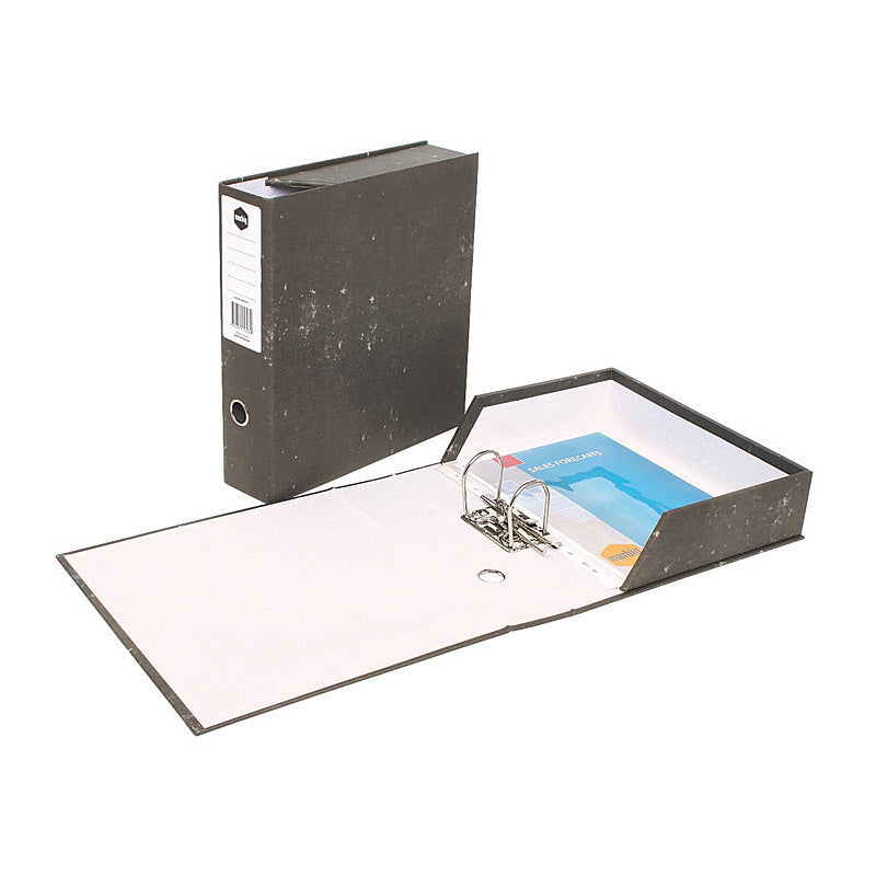Marbig Lever Arch Box File Foolscap Black - 6605011