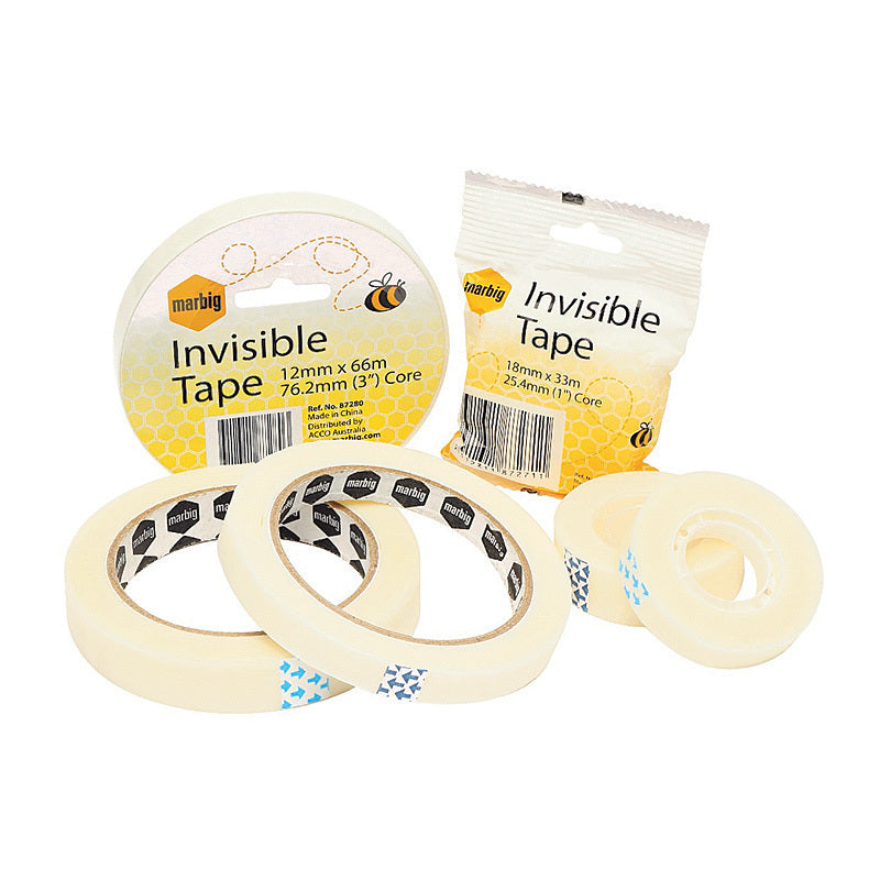 Marbig Tape Inv 18mm X 33M (25.4mm Core) - 87271