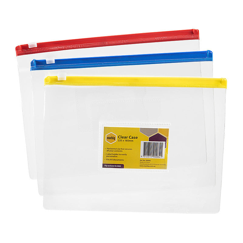 Marbig Clear Case A5 235X185mm Assorted - 90082